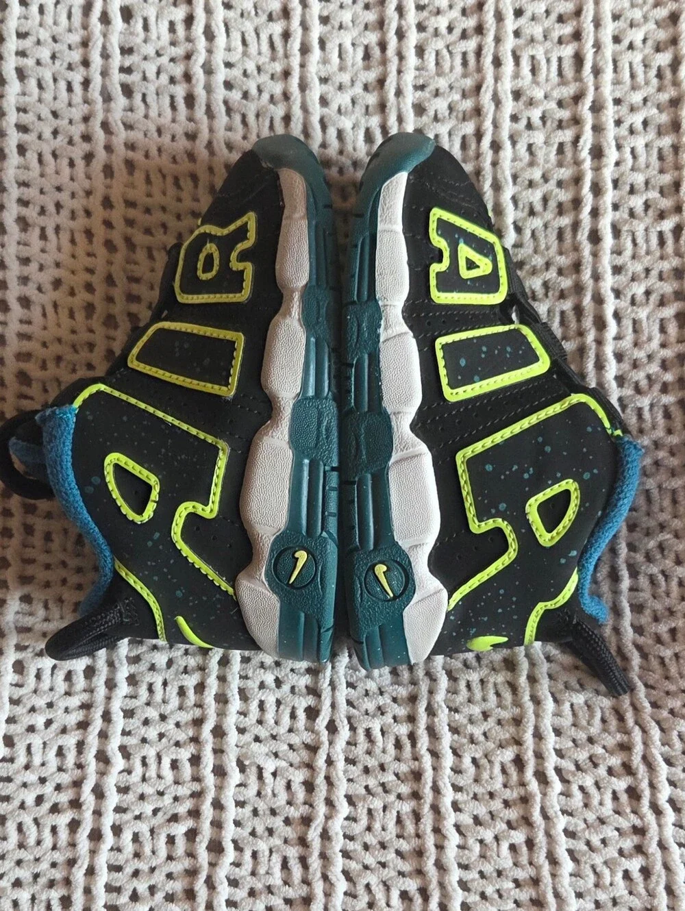 Nike (TD) Nike Air More Uptempo 'Black Volt Geode Teal' BABY'S Size 6c